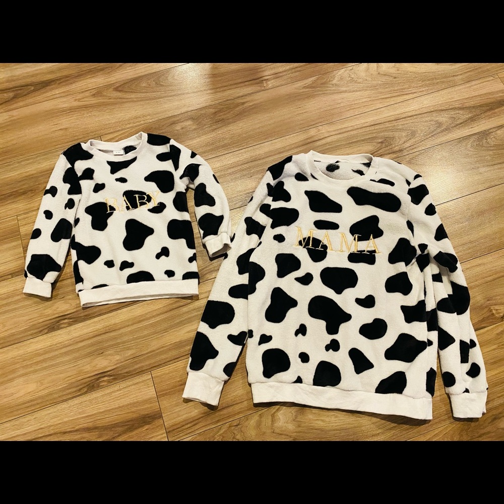 Matching sweater 5-6 y/o and Medium size for women